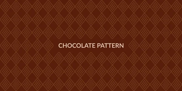 Illustration vectorielle de motif chocolat abstrait sans couture brune — Image vectorielle