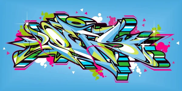 Streszczenie Word Pozwala Graffiti Style czcionek Litery Wektor Ilustracja — Wektor stockowy