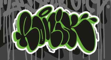 Soyut Ronik Graffiti Yazı Tipi Harfleme Sanatı