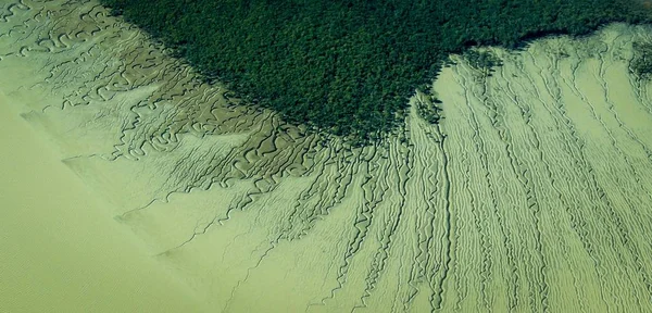 갯벌 강 평원, 더비, 웨스턴 오스트레일리아의 항공 보기 — 스톡 사진