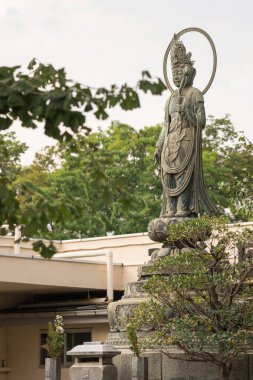 Lotus Senso-ji Budist tapınağı'nda Quan Yin ayakta.
