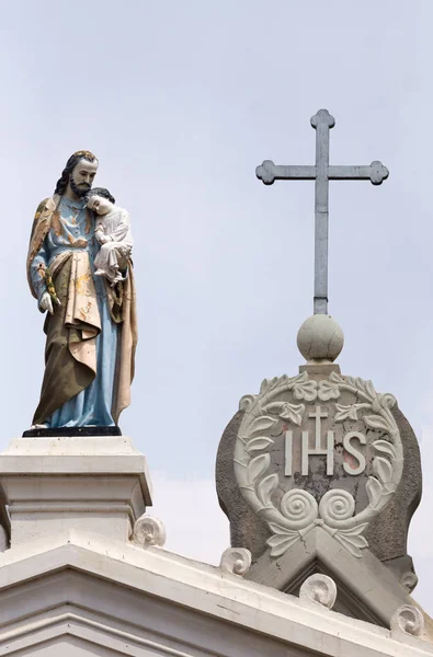 Combinación de primer plano de Jospeh y el símbolo jesuita . — Foto de Stock