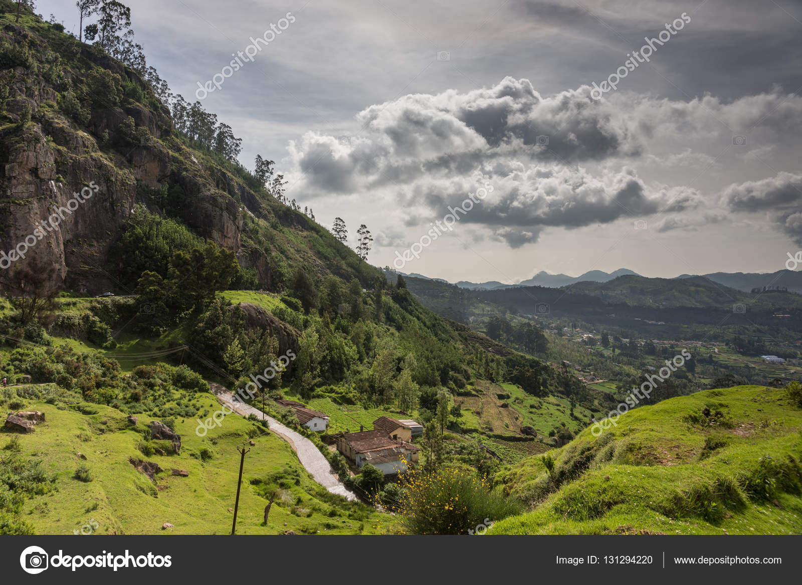 Nilgiri Hills view under free floating clouds. Stock Photo by ©Klodien