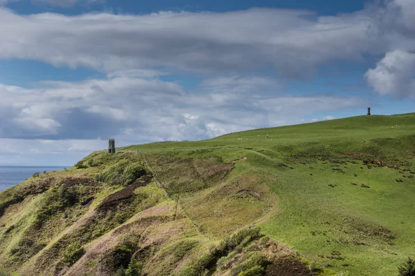 Two fire towers of Berriedale, Scotland.