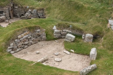 Skara Brae, Orkney, İskoçya Kalesi'nde yelpazesi.