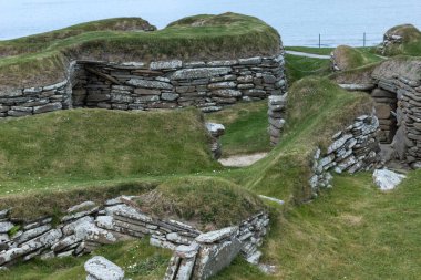 Skara Brae, Orkney, İskoçya Kalesi'nde yelpazesi.