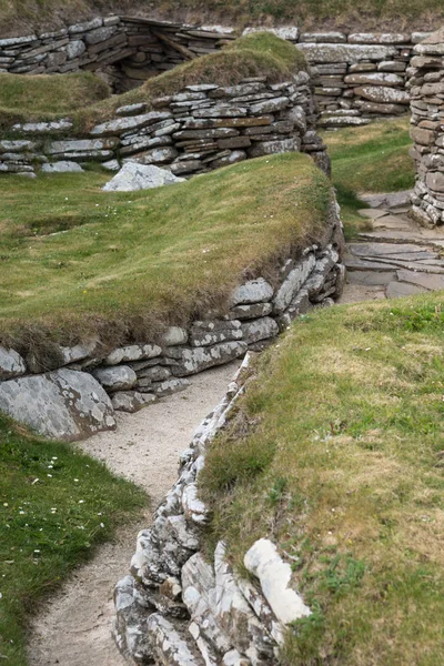 Urval av ruinerna vid Skara Brae, Orkney, Skottland. — Stockfoto