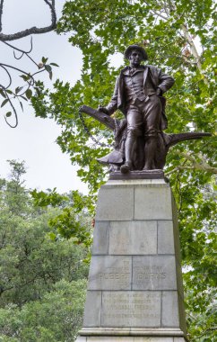 Robert Burns Auckland tüm heykeli.