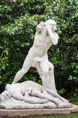 Cain and Abel statue in Auckland. clipart