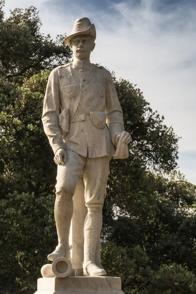 Gros plan d'un soldat sur le Mémorial de l'artillerie de guerre d'Afrique du Sud, Auck — Photo