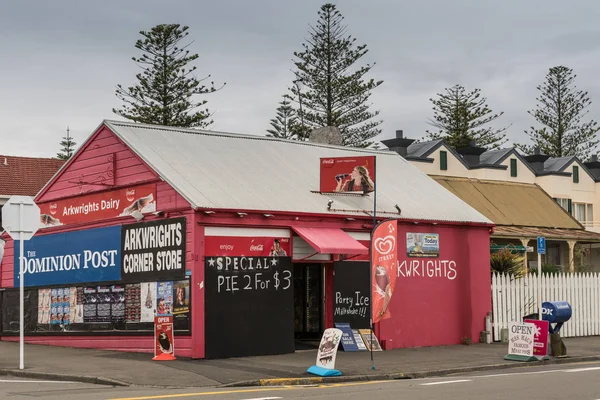 Arkwrights Dairy sarki bolt Napier, Új-Zéland. — Stock Fotó