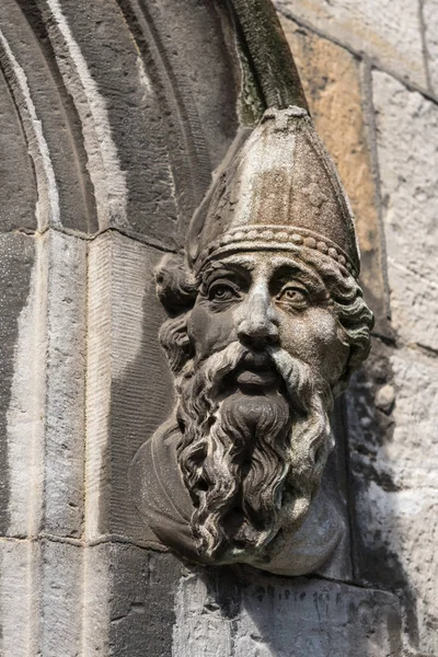 Närbild av biskop huvud på The Castle, Dublin Irland. — Stockfoto