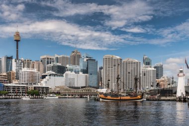 Güney tarafında Darling Harbour manzarası, Sydney Australia.