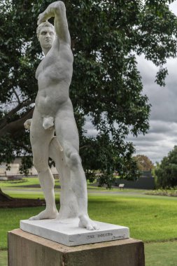 Yarısına tarihi duo heykel Boxer, Sydney Australia.