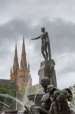 Ayrıntılar Archibald çeşme, Sydney Australia.