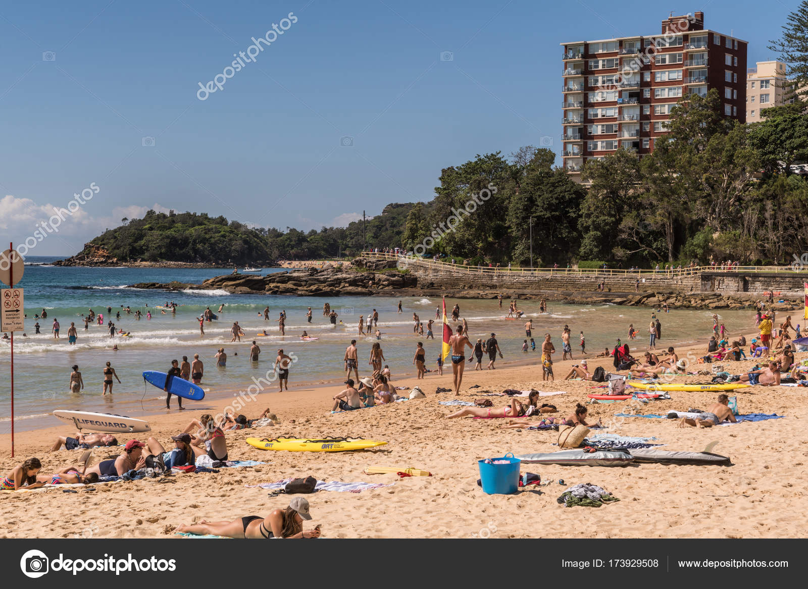 South Section Of Manly Beach Sydney Australia Stock Photo South Section Of Manly Beach Sydney Australia Stock Photo