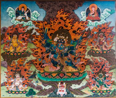 Cehennem Vihara Namdroling Budist manastırda Coorg Hindistan içinde