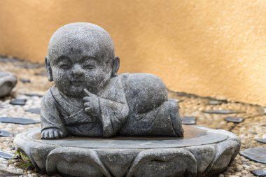 Öğrenci keşiş heykel HSI Lai Budist tapınağı, Kaliforniya.