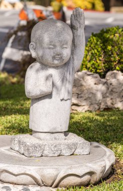 Öğrenci keşiş heykel HSI Lai Budist tapınağı, Kaliforniya.