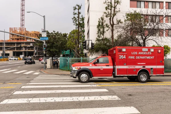 Fire department rescue van, Los Angeles California. — Stock Photo, Image