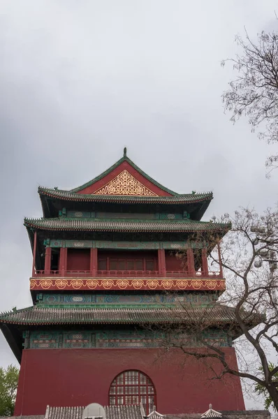 Estructura superior de la Torre del Tambor, Beijing China . —  Fotos de Stock