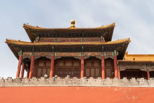 Beijing China Abril 2010 Primer Plano Del Estilo Pagoda Techo —  Fotos de Stock