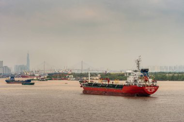 Mekongtrans 01 gemisi Ho Chi Minh Ci 'nin önündeki Long Tau Nehri' nde.