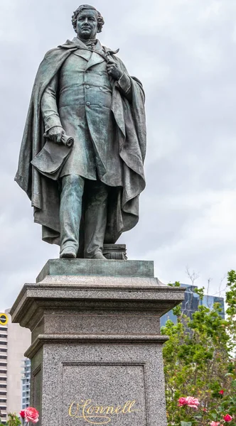 Closeup da estátua de bronze O Connell, Melbourne, Austrália . — Fotografia de Stock