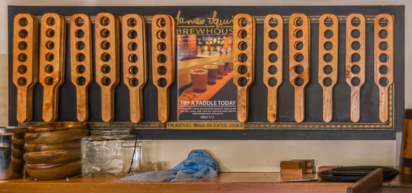 Paletas degustación en James Squire Brewhouse en Melbourne, Australi — Foto de Stock