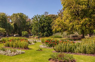 Carlton Gardens, Melbourne, Au 'da çiçekli ve bitkili bir köşe.