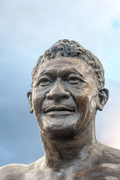 Cara de Hamana Kalili en el Centro Cultural Polinesio en Laie, Oah — Foto de Stock