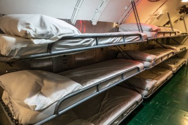 Pearl Harbor, Oahu 'daki Uss Bowfin denizaltısında., 