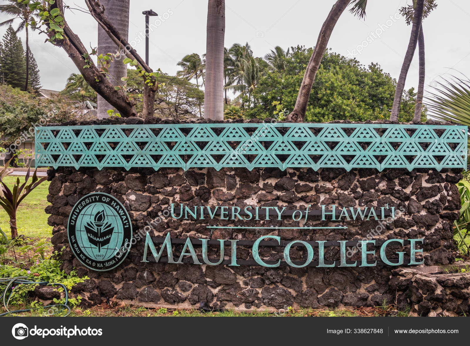 University of Hawaii, Maui College sign in Kahului, Maui, Hawaii
