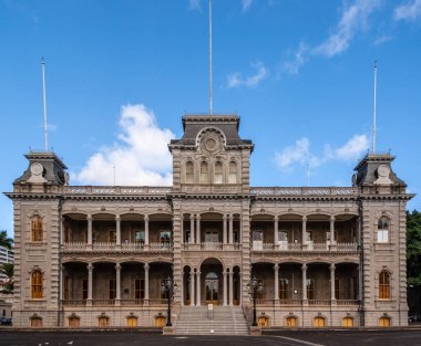 Iolani Sarayı ve Honolulu, Hawaii, Usa 'da başka bir şey yok..