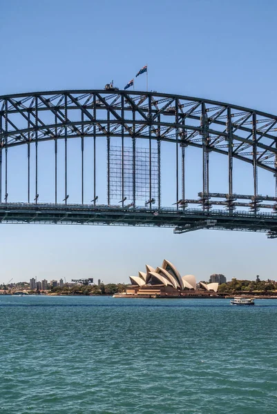 Sydney Australia December 2009 Opera House Seen Black Harbour Bridge — ストック写真