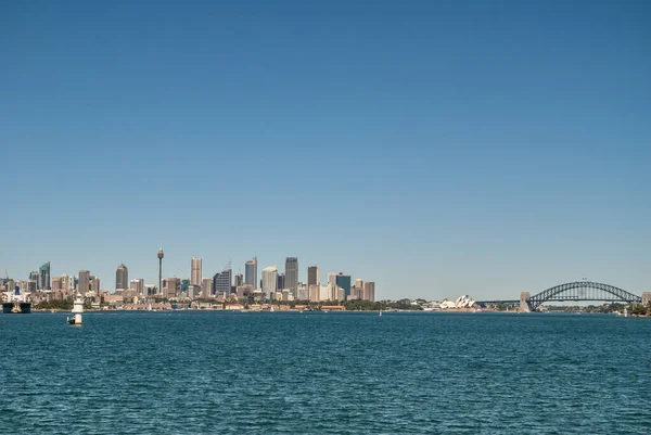 Sydney Australien Dezember 2009 Weitwinkelaufnahme Der Skyline Der Stadt Mit — Stockfoto