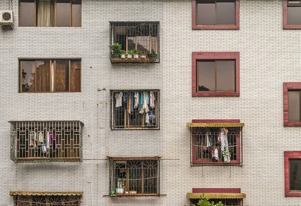 Guilin China Mai 2010 Innenstadt Nahaufnahme Einer Fassade Aus Weißem — Stockfoto