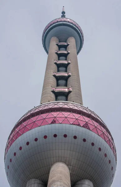 Shanghái China Mayo 2010 Primer Plano Abajo Hacia Arriba Torre — Foto de Stock