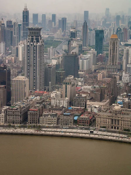 Shanghái China Mayo 2010 Vista Aérea Sobre Sección Histórica Bund — Foto de Stock