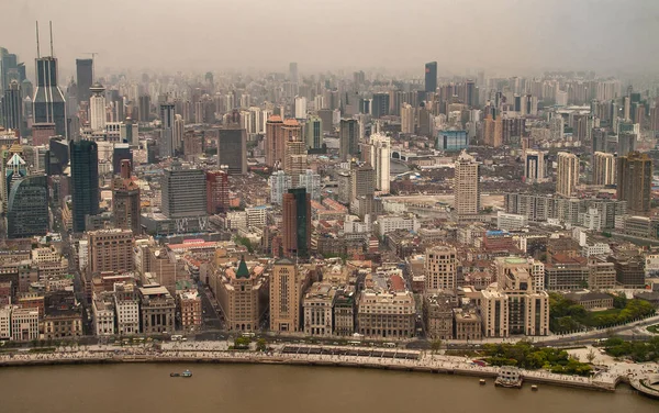 Shanghái China Mayo 2010 Vista Aérea Sobre Sección Histórica Bund — Foto de Stock