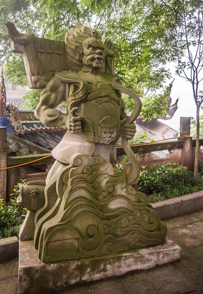 Fengdu China May 2010 Ghost City Historic Sanctuary Closeup Brown — Stock Photo, Image