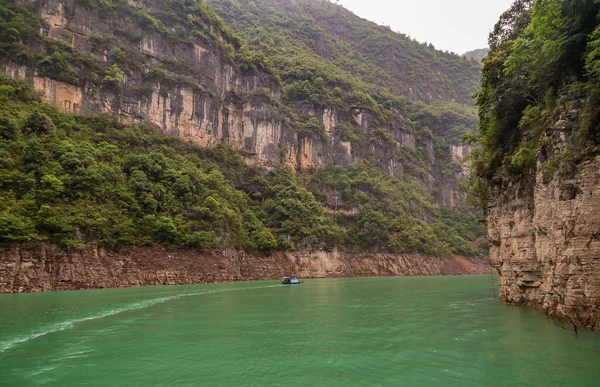 Wuchan China Mei 2010 Dawu Misty Gorge Rivier Daning Buig — Stockfoto