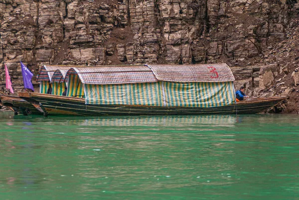 Wushan Chongqing China Mai 2010 Mini Three Gorges Überdachte Touristenschiffe — Stockfoto
