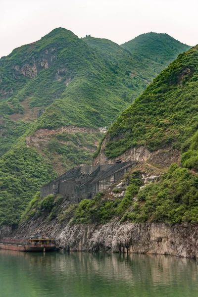 Guandukou Hubei China May 2010 Gorge Yangtze River Wall Structure — Stock Photo, Image