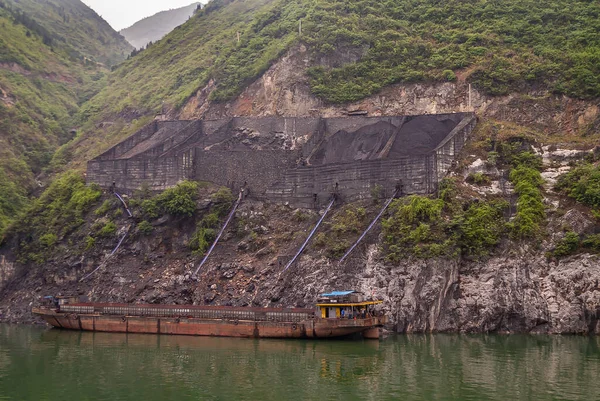 Guandukou Hubei China Mayo 2010 Garganta Río Yangtze Estructura Pared — Foto de Stock