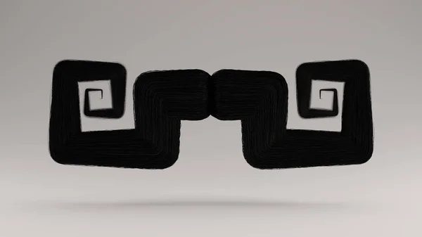 大黑布什胡子3D插图3D渲染 — 图库照片