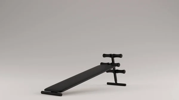 Black Angled Sit Bench Illustration Render — Stock Photo, Image