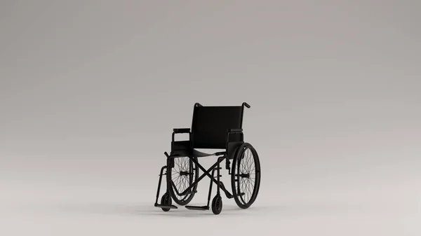 Černá Nemocnice Invalidní Vozík Ilustrace Vykreslení — Stock fotografie