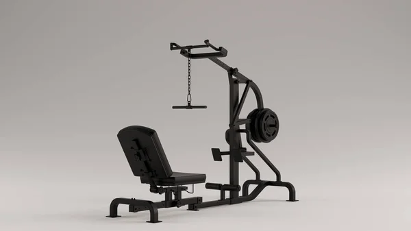 Black Sitting Weight Bench Illustration Render — Stock Photo, Image
