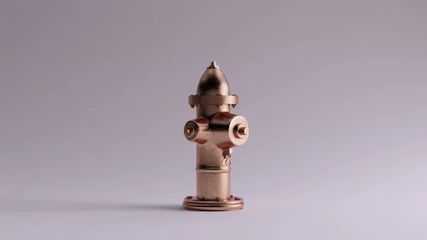 Bronze Fire Hydrant Quarter View Ilustração Render — Fotografia de Stock